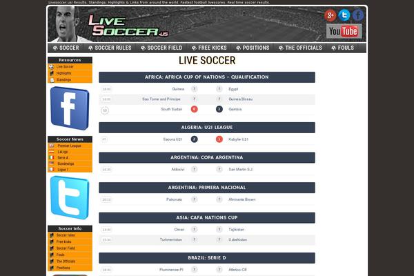 Livescore theme site design template sample