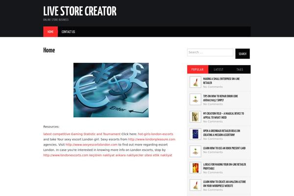 Hiero theme site design template sample