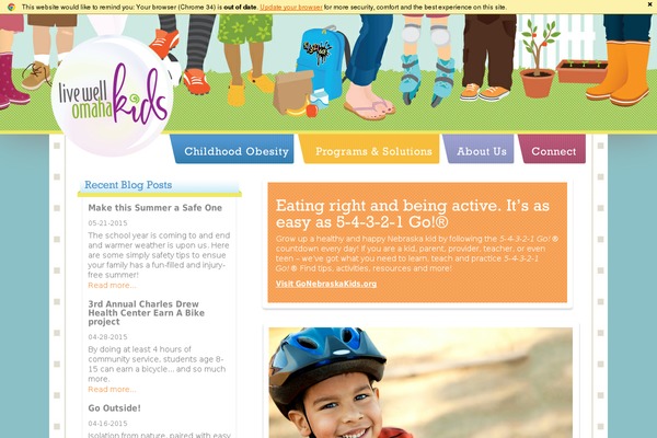 livewellomahakids.org site used Grain & Mortar