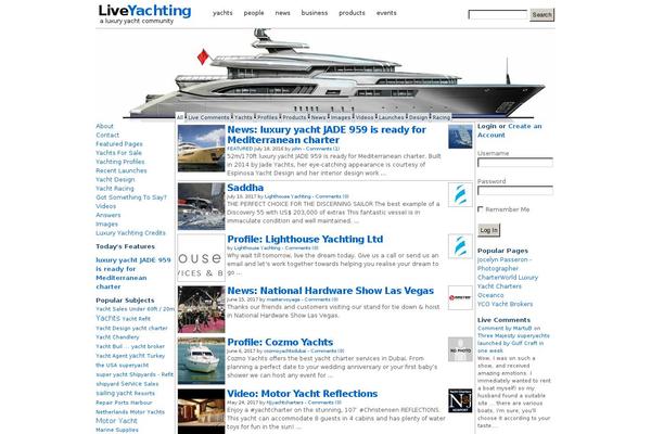 liveyachting.com site used Neve