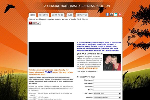 Living theme site design template sample