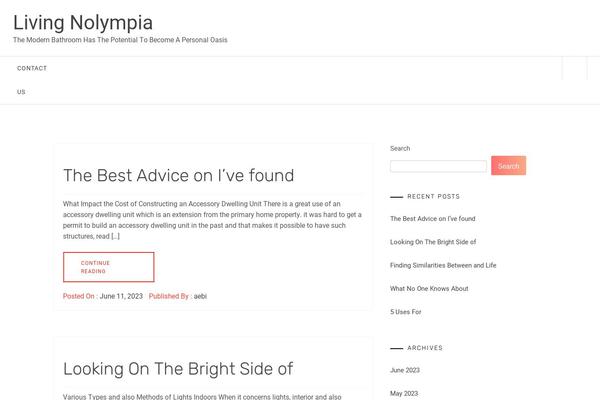 livinginolympia.info site used Infinity Mag