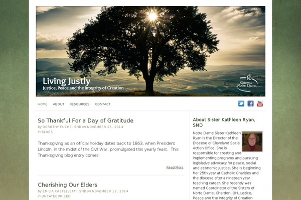 livingjustly.org site used Thesis 1.8.6