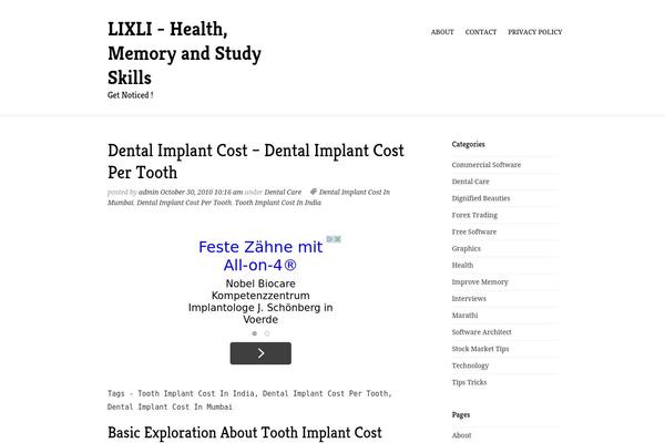 lixli.com site used Gutenify-finance
