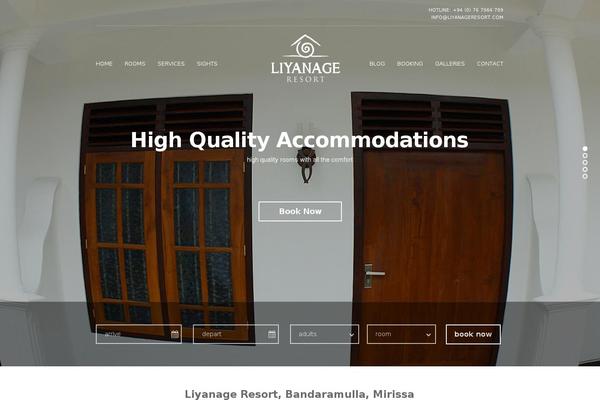 liyanageresort.com site used Wp_santorini5-v1.4