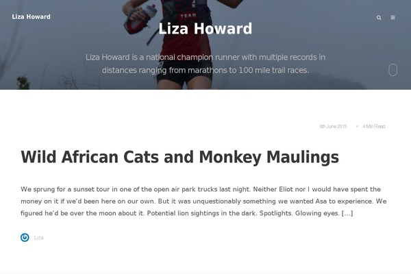 lizahoward.com site used Cedartheme