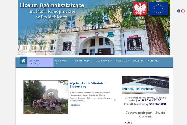 Site using Widget Pack plugin