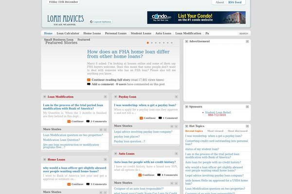 loanadvices.com site used Wp-comfy