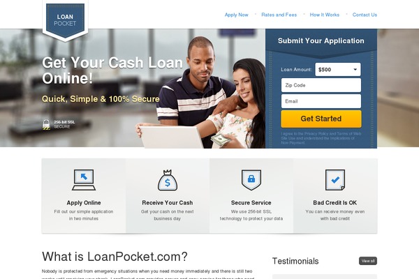loanpocket.com site used Loanpocket
