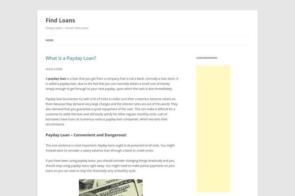 Twenty Twelve theme site design template sample