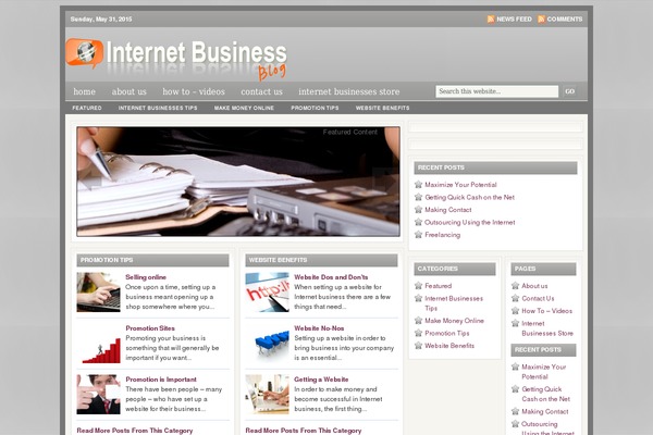 InetrnetBusiness theme websites examples