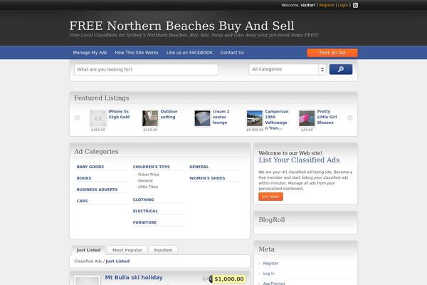 ClassiPress theme site design template sample