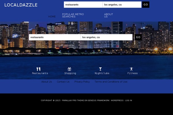 Parallax Pro theme site design template sample