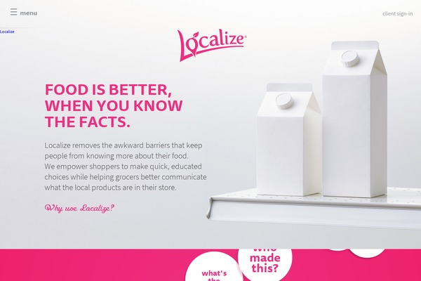 localizeyourfood.com site used Localize