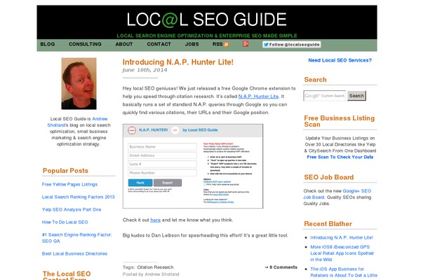 Scroll Text Widget website example screenshot