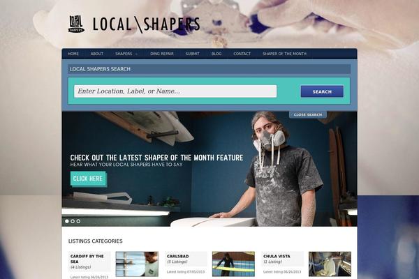 Listings theme site design template sample