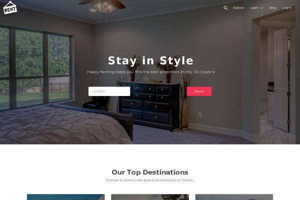 Listify theme site design template sample