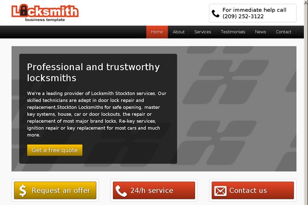 Locksmith theme site design template sample