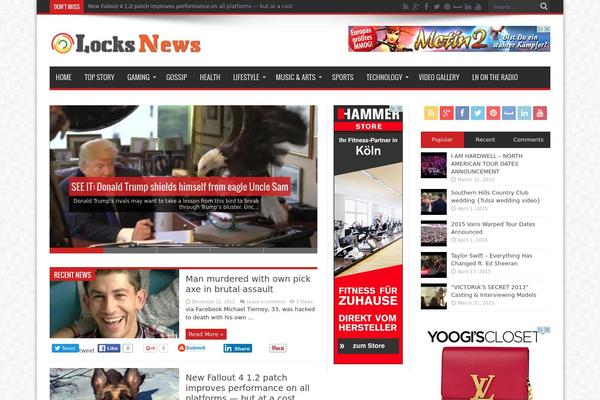 News theme site design template sample