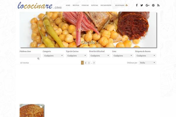 Recipes theme site design template sample