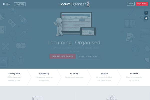 locumorganiser.com site used Locumorganiser
