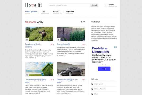 I Love It (ILoveIt) theme site design template sample