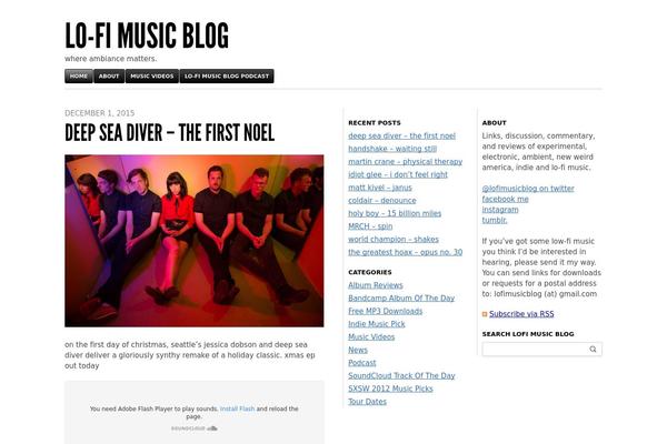 Site using WPaudio MP3 Player plugin