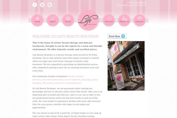 Loft theme site design template sample