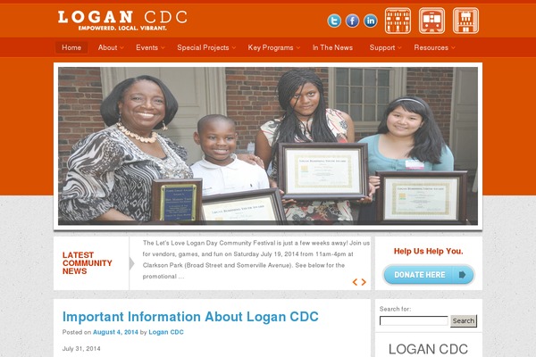 Logan theme site design template sample