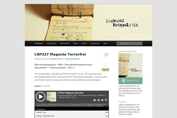 Site using Podlove Podcast Publisher plugin