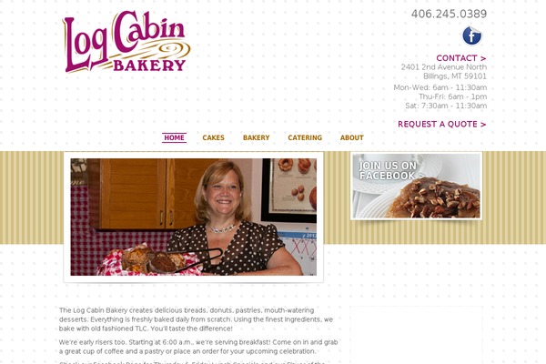 logcabinbakery.com site used Logcabin