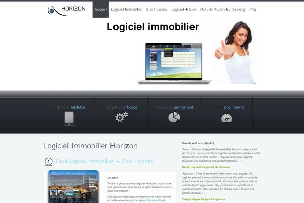 Horizon theme site design template sample