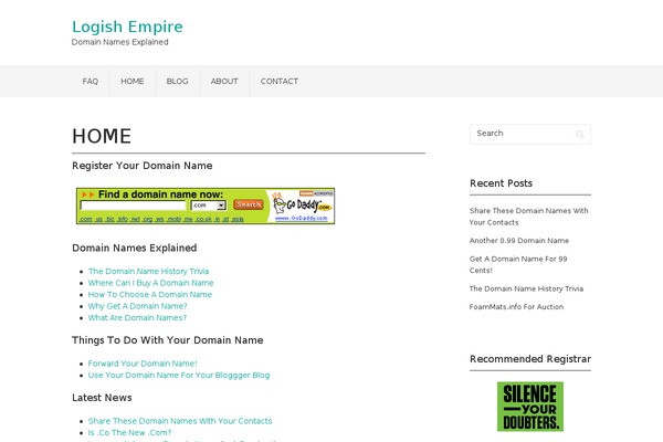Vortex theme site design template sample