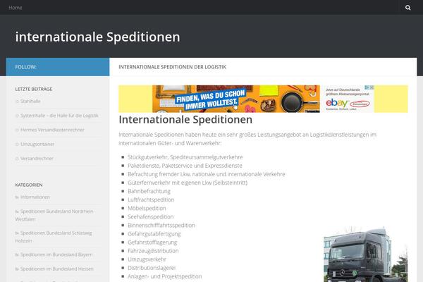 Hueman theme site design template sample