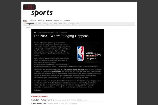 News theme site design template sample