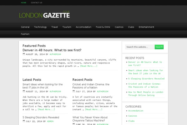 Magazine theme site design template sample