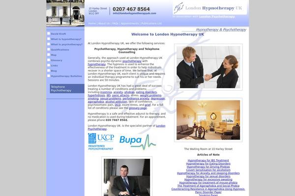 Hypnotherapy theme site design template sample