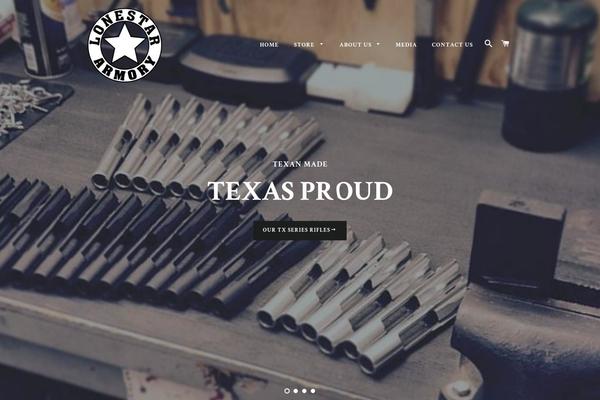 lonestararmory.net site used Thesis 1.7