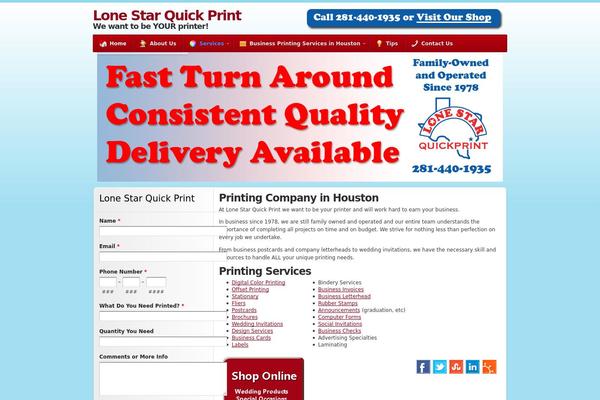 lonestarquickprint.com site used Avalon