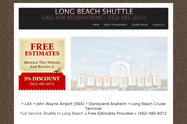 long-beach-shuttle.com site used Deva