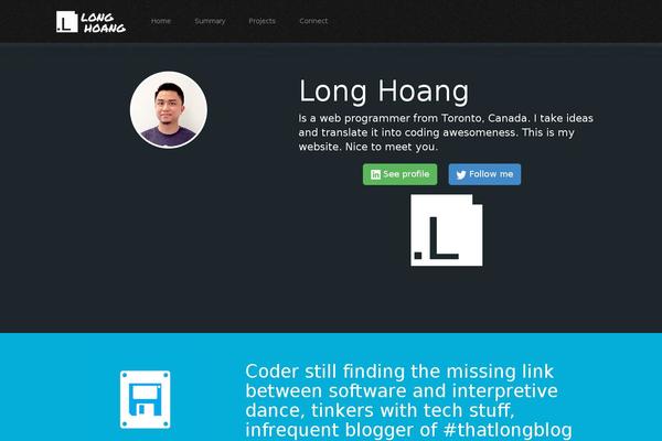 longhoang.ca site used Digitalnameplate