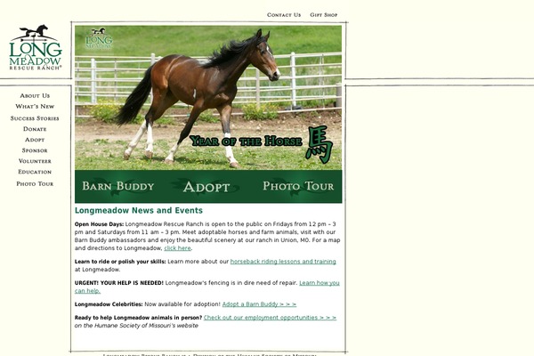 longmeadowrescueranch.org site used Longmeadow