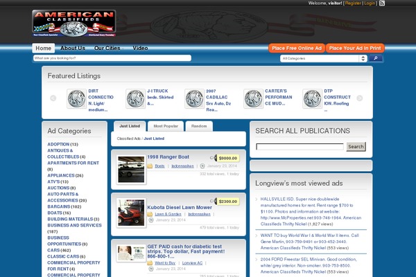 longviewads.com site used Amclass