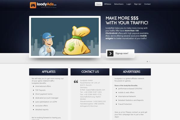 Ambitious theme site design template sample
