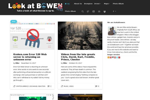 lookatbowen.com site used Hueman-pro