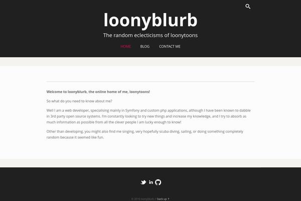 loonyblurb.net site used Sublime Press