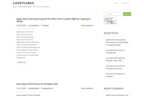 Alum theme site design template sample