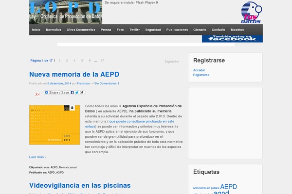 Site using CookiesControl (Spanish legislation) plugin