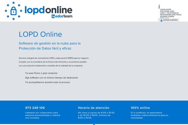 lopd-online.es site used Edorteam