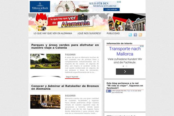 Zonaviajesred theme site design template sample